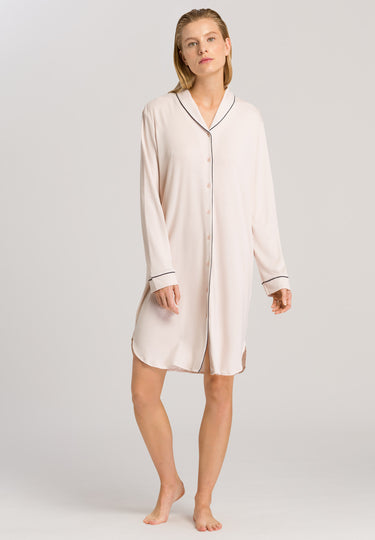 77964 Natural Comfort L/Slv Nightdress - 1809 Almond